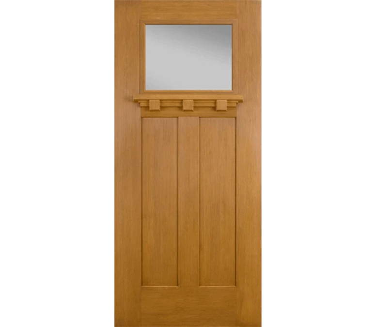 Detroit Craftsman Light Fiberglass Entry Door